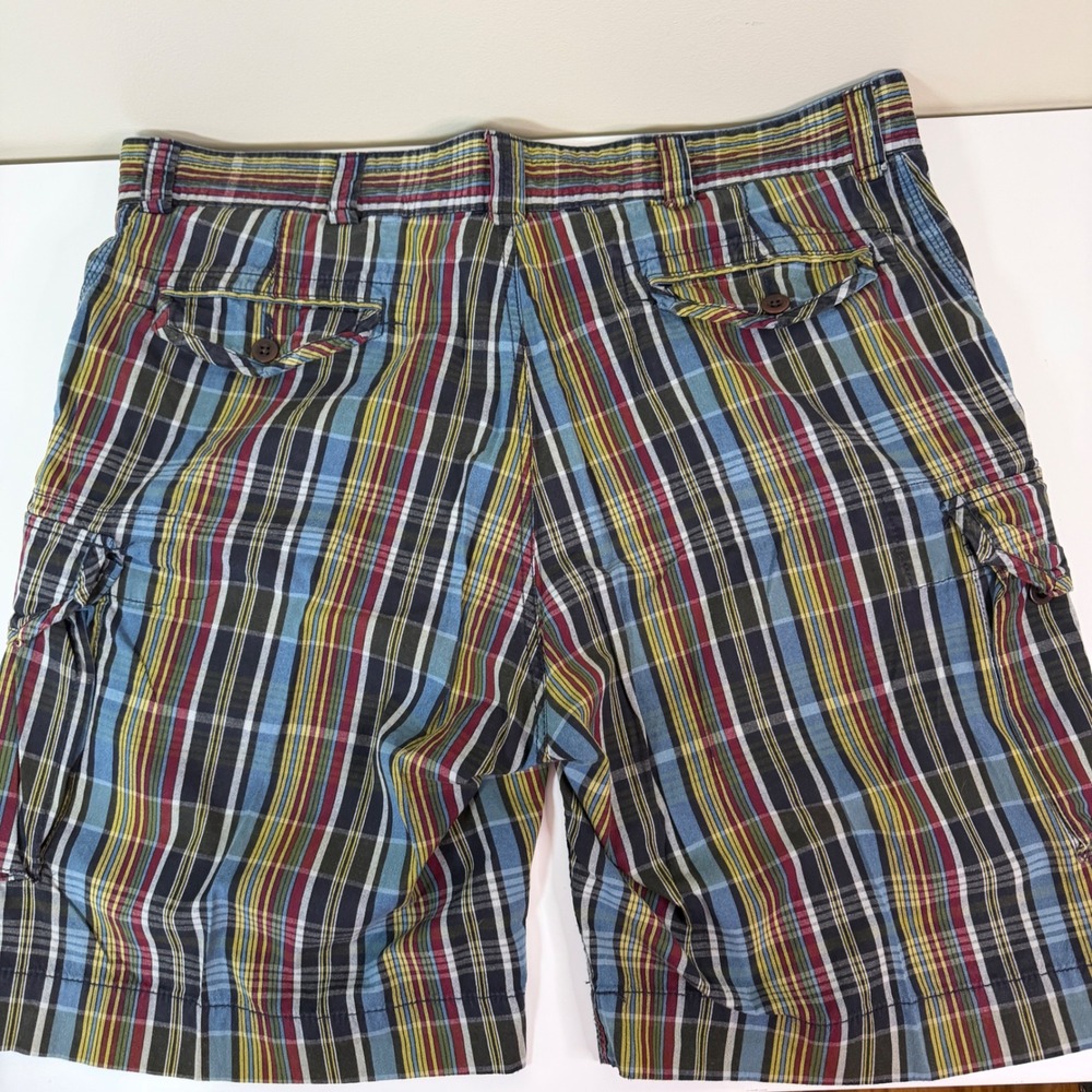 Polo Ralph Lauren 40 Madras Plaid Cargo Shorts Preppy Country Club‎ Golf Dadcore - Picture 7 of 11